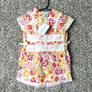 Cakewalk Dress Baby 12M Pink and Yellow Floral Print Short‎ Sleeve NWT